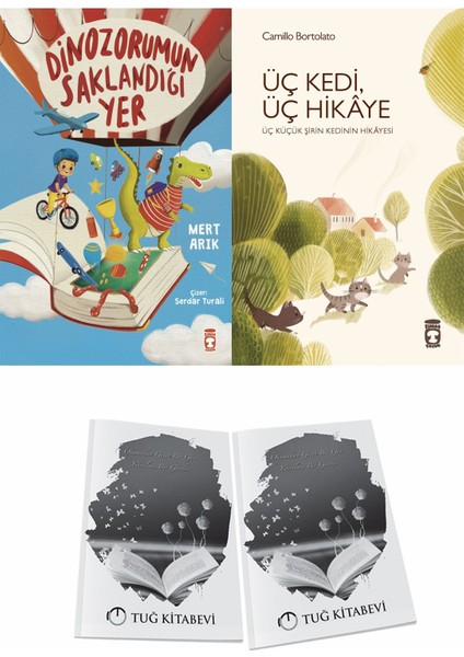Dinozorumun Saklandığı Yer ve Üç Kedi Üç Hikaye + Hediyeli