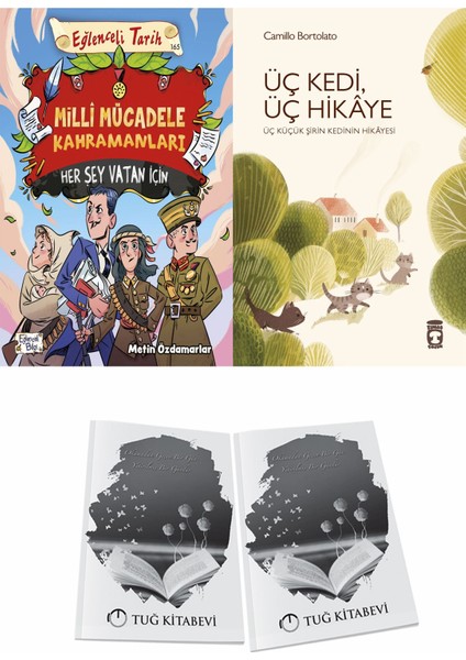 Milli Mücadele Kahramanları Her Şey Vatan Için ve Üç Kedi Üç Hikaye + Hediyeli