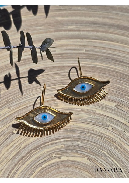 Soleia Ix – Golden Gaze Göz Figürlü Kadın Küpe