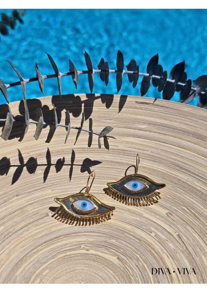 Soleia Ix – Golden Gaze Göz Figürlü Kadın Küpe fiyatları