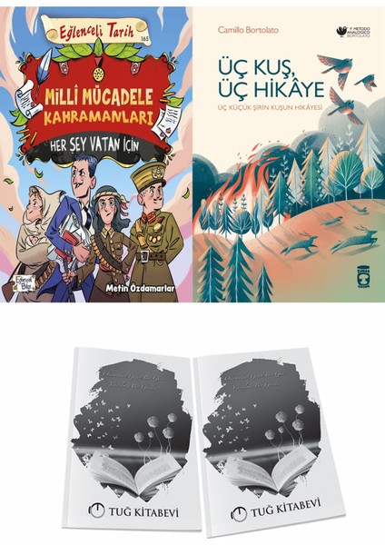 Milli Mücadele Kahramanları Her Şey Vatan Için ve Üç Kuş Üç Hikaye + Hediyeli