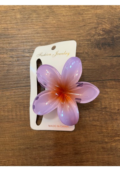 Kadın Kız Çocuk 1 Adet Lotus Çiçeği Mandal Toka Kıskaçlı Toka Renkli Rengarenk