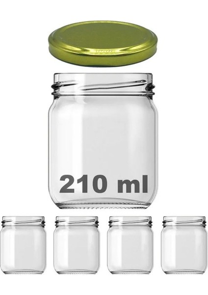 4 Adet 210 ml Metal Konserve Kapaklı Mama Yoğurt Saklama 210 cc Şeffaf Cam Kavanoz modelleri
