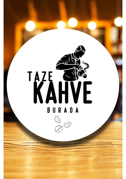 Cafe, Restoran, Çay Ocağı, Kahve Dükkanı Duvar Kapı Süsü, Ahşap Dekoratif Aksesuar Tablo Modeli