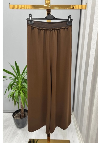 Logos Geniş Paça Pantolon Kahve 5561