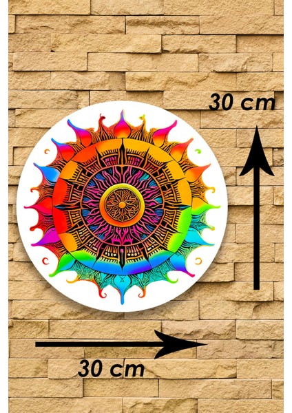 Mandala Renkli Ahşap Tablo Modeli, Oturma Odası, Yatak Odası, Salon, Ofis, Ev Dekorasyonu fiyatları