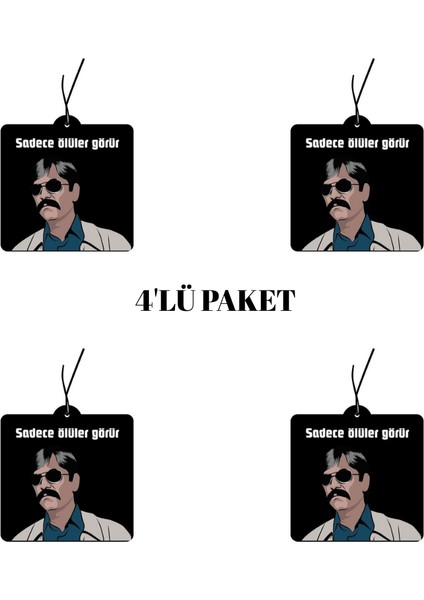 4'lü Kurtlar Vadisi Pala Figürlü Dekoratif Oto Kokusu ve Aksesuarı (Okaliptus Esanslı)