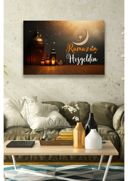 Hoşgeldin Ramazan Süsü, Dekoratif Dini Tablo Modeli, Ev, Oturma Odası, Kapı, Duvar Dekorasyonu
