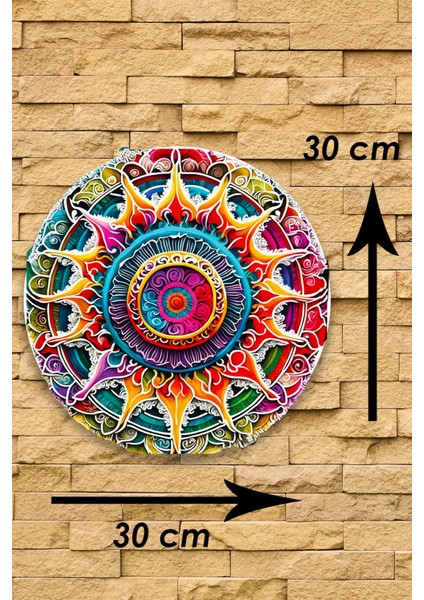 Mandala Renkli Ahşap Tablo Modeli, Oturma Odası, Yatak Odası, Salon, Ofis, Ev Dekorasyonu fiyatları
