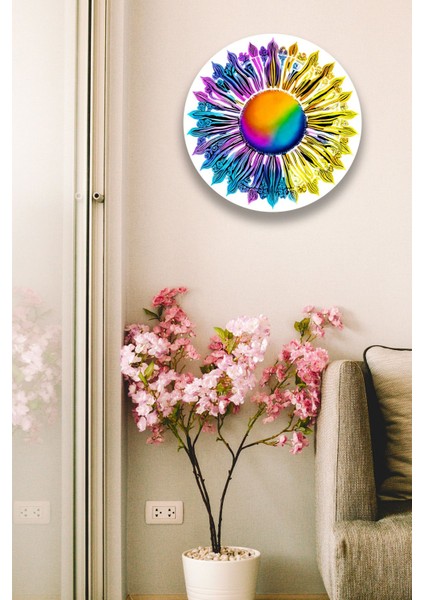 Mandala Renkli Ahşap Tablo Modeli, Oturma Odası, Yatak Odası, Salon, Ofis, Ev Dekorasyonu