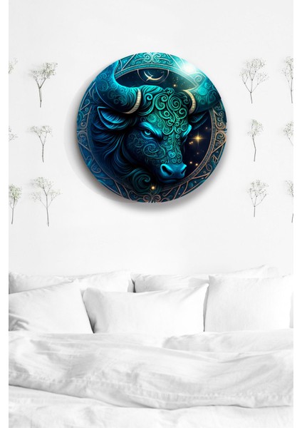 Boğa Burcu Astroloji Duvar Tablosu, Burç Sembol Şık Ahşap Mdf Tablo, Ev, Ofis, Duvar Dekorasyonu