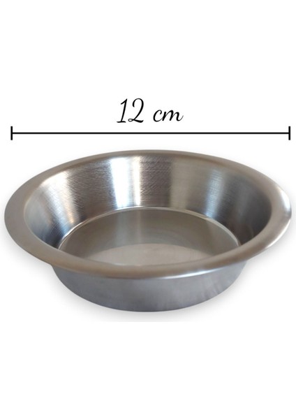 Çok Renkli Evcil Hayvan Mama ve Su Kabı Seti, Paslanmaz Çelik, 12-14-18 cm