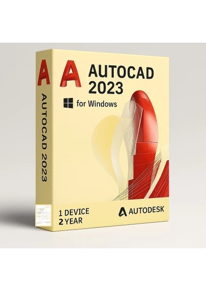 Autocad 2023 (Windows) - 1 Pc 2 Yıl Autodesk Key Full Sürüm