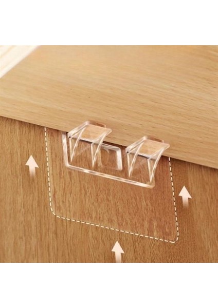 Buffer® Dolap Içi Raflar Için 4'lü Plastik Güçlü Yapışkanlı Raf Destek Aparatı