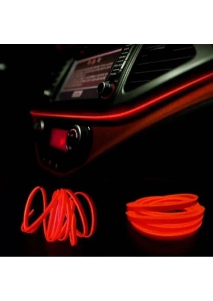 Araç Araba Içi Torpido Ledi Renkli Ip Neon Ip LED 2 Metre Kırmızı Neon fiyatları