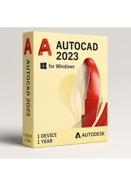 Autocad 2023 (Windows) - 1 Pc 1 Yıl Autodesk Key Full Sürüm