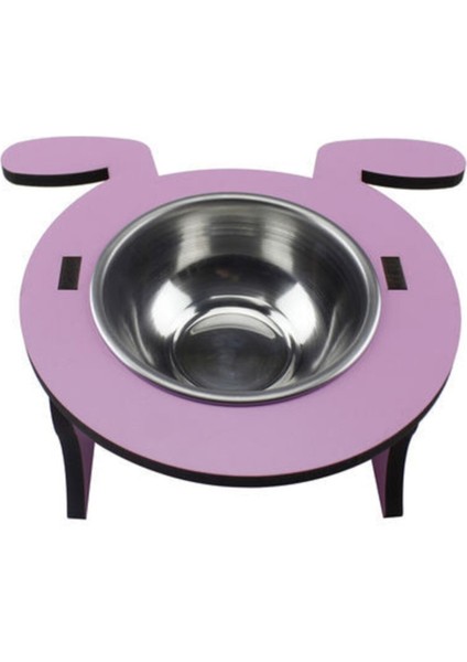 Ahşap Tekli Köpek Mama Kabı, Pembe Veya Mor, Şık ve Dayanıklı Tasarım fiyatları