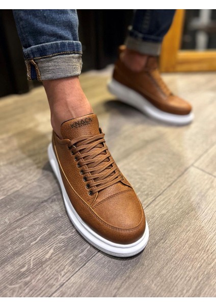 J814 Bağcıklı Ortopedik Taban Erkek Günlük Sneaker Spor Ayakkabı Bt Taba fırsatları