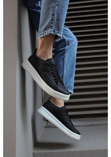 J010 Bağcıklı Ortopedik Taban Erkek Günlük Sneaker Spor Ayakkabı Bt Siyah fırsatları