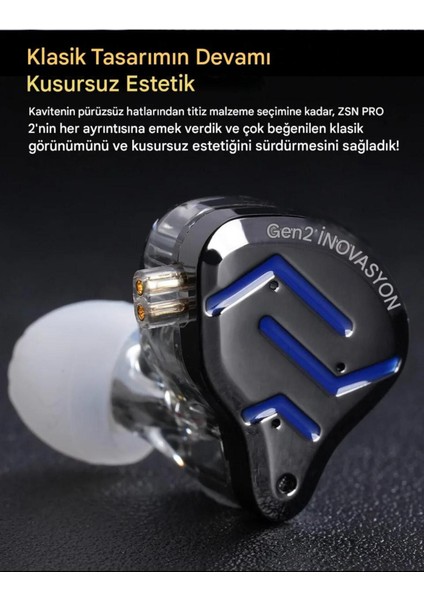 Kz Zsn Pro 2 1ba+1dd Kulaklık Içi Kulaklık Mikrofonlu ve Type C Dönüştürücü Kablo modelleri