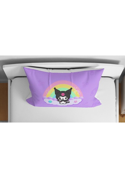 Kuromi 3D Dijital Baskılı Tek Kişilik Kız Çocuk Çarşafsız Nevresim Takımı
