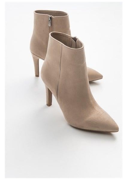 Kadın Clt Bej Süet Bootie