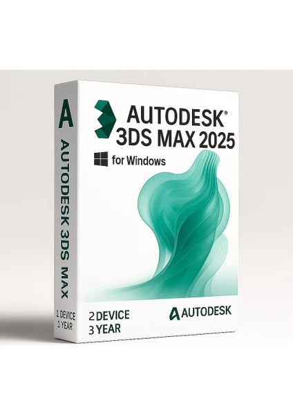3ds Max 2025 (Windows) - 2 Pc 3 Yıl Autodesk Key Full Sürüm