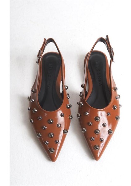 Kadın Cle Taba Rugan Troklu Ayakkabı