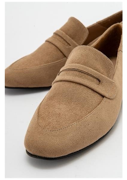 Kadın Orfe Bej Süet Loafer Ayakkabı fiyatları