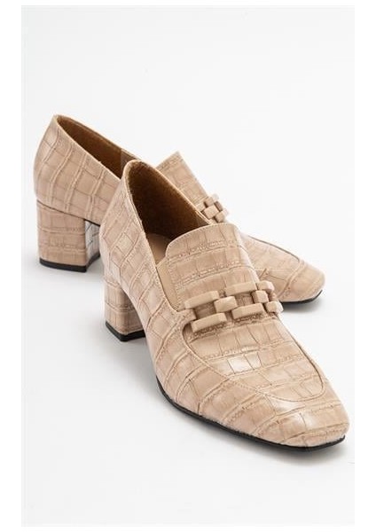 Kadın Mje Bej Krokodil Ayakkabı