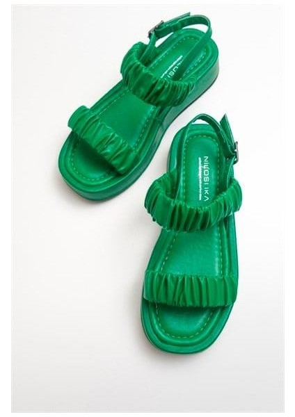 Kadın Brd Yeşil Sandalet