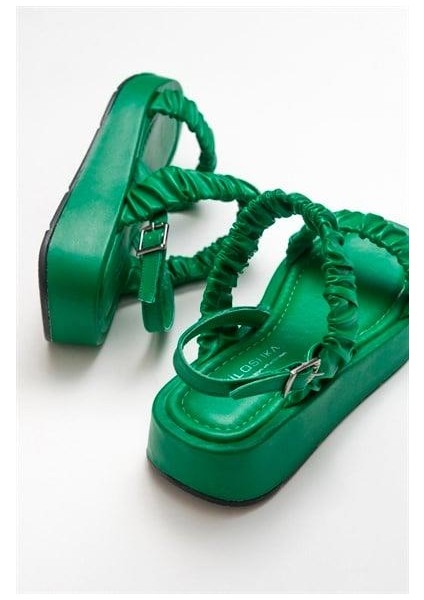 Kadın Brd Yeşil Sandalet