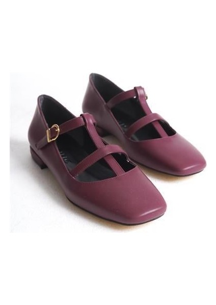 Kadın Fsta Bordo Cilt Tokalı Babet fırsatları