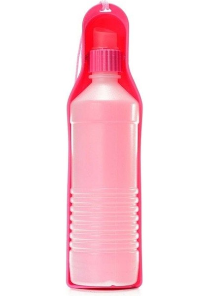 Köpek Seyahat Su Şişesi 500ML Pembe, Taşıma ve Temizlik Kolaylığı