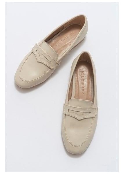 Kadın Algr Bej Loafer Düz Ayakkabı modelleri