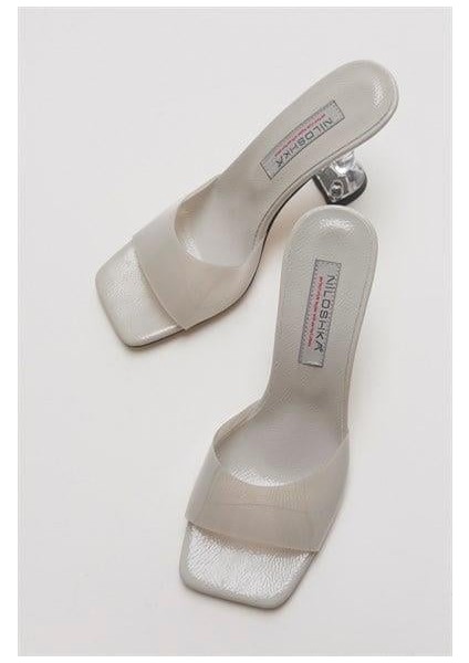 Kadın Soul Soft Gri Rugan Şeffaf Terlik