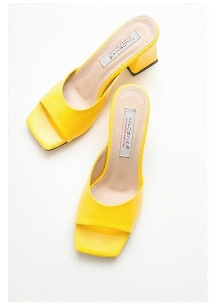 Kadın Dbln Sarı Rugan Terlik