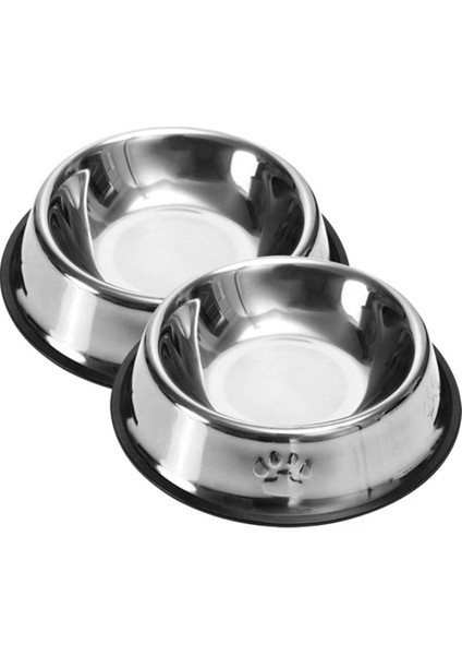 18 cm Paslanmaz Çelik Mama Kabı Gri, Sağlıklı ve Şık Tasarım