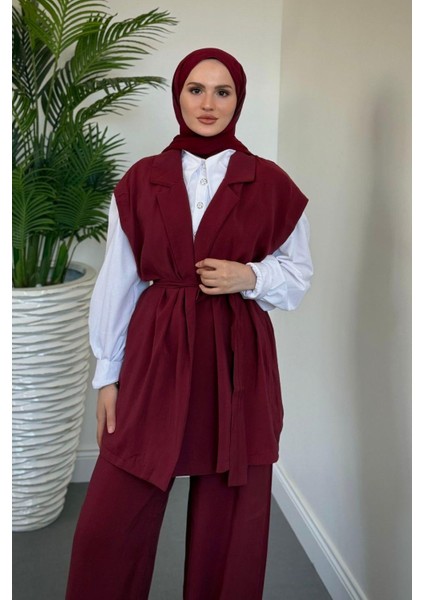 Calandra Yelekli Pantolon Takım Bordo fiyatları