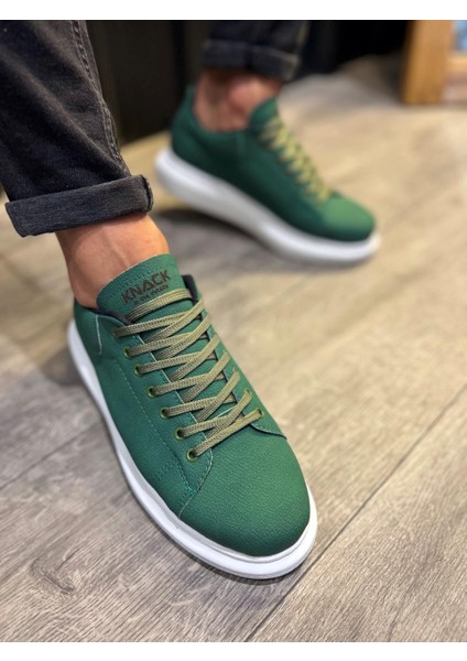 J045 Bağcıklı Ortopedik Taban Günlük Erkek Spor Sneaker Ayakkabı Bt Yeşil fırsatları