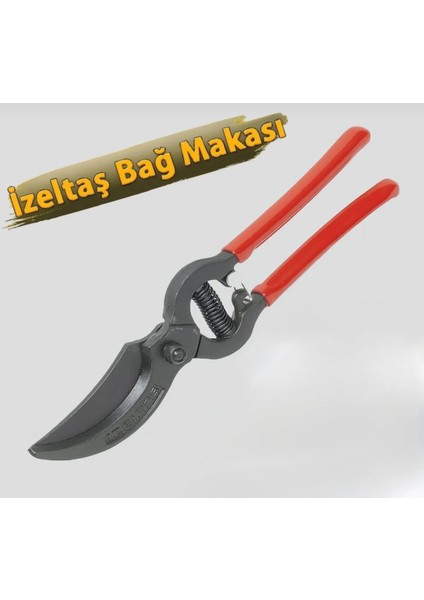 Izeltaş Bağ Makası Lüks Özel Alaşımlı Çelik Izole Saplı 230 mm