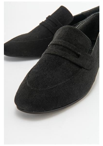 Kadın Orfe Siyah Süet Loafer Ayakkabı fiyatları
