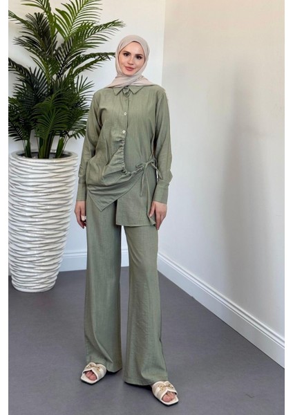 Nova Yandan Büzgülü Takım Haki