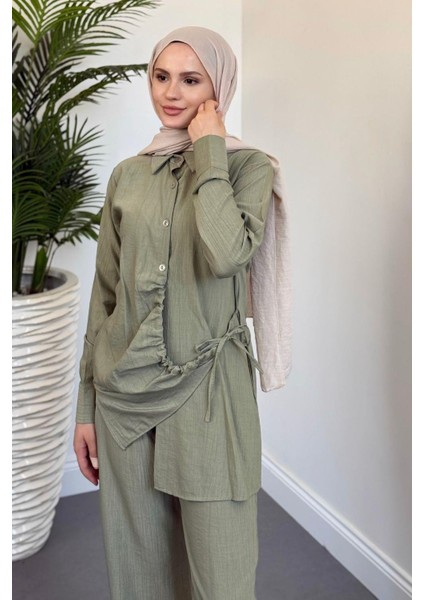 Nova Yandan Büzgülü Takım Haki modelleri