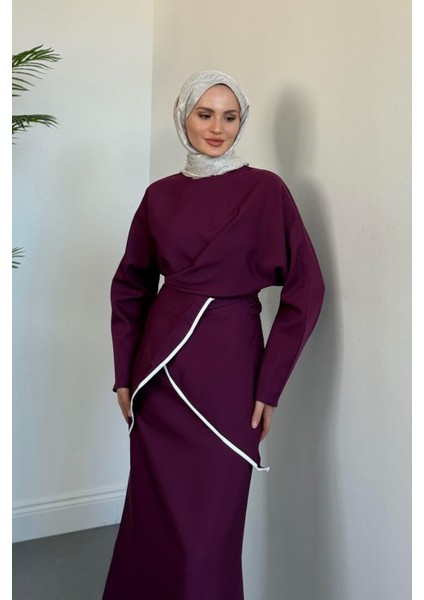 Cormel Çapraz Etek Takım Mürdüm modelleri