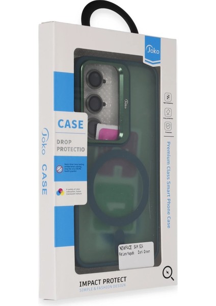 Samsung Galaxy S24 Flet Lens Magsafe Kapak - Koyu Yeşil Dpmah modelleri
