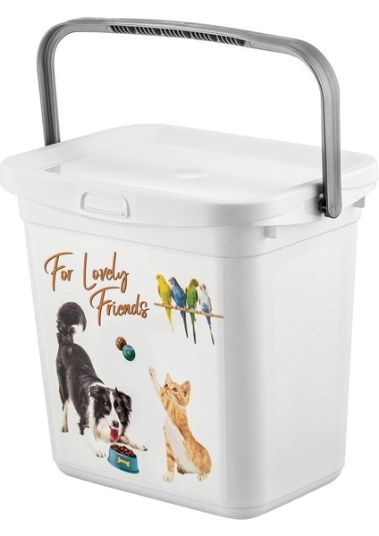 6 Lt Mama Saklama Kabı, Beyaz, Dayanıklı ve Pratik Tasarım