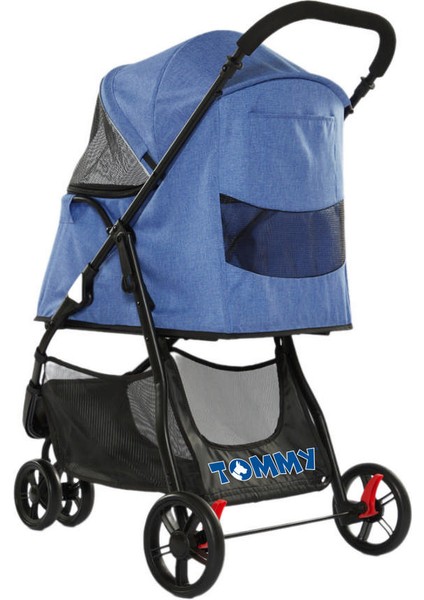 Evcil Hayvan Arabası Lacivert 74.5*52.2*98CM Max 15KG Sptgl