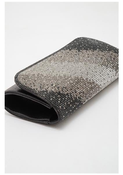 Kadın Blaj Siyah Dikdörtgen Taşlı Çanta