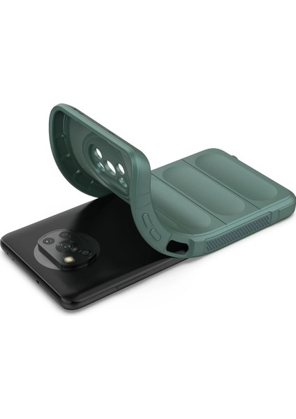 Xiaomi Pocophone X3 Kılıf Optimum Silikon - Koyu Yeşil Dpmah fırsatları